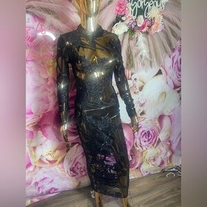 Elegant Black Lace Dress